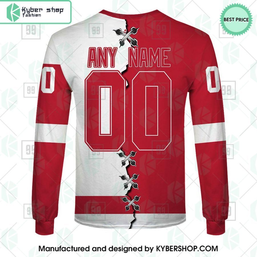 detroit red wings mix home and away jersey custom hoodie 8 634
