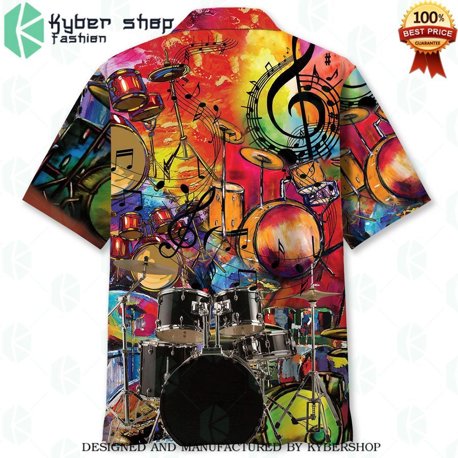 drum color hawaiian shirt 3 561