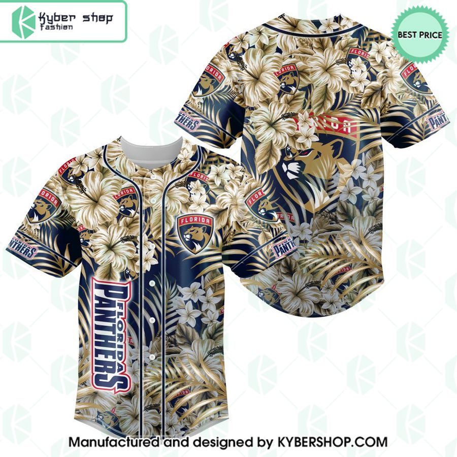 Florida Panthers Hawaiian Design Baseball Jersey