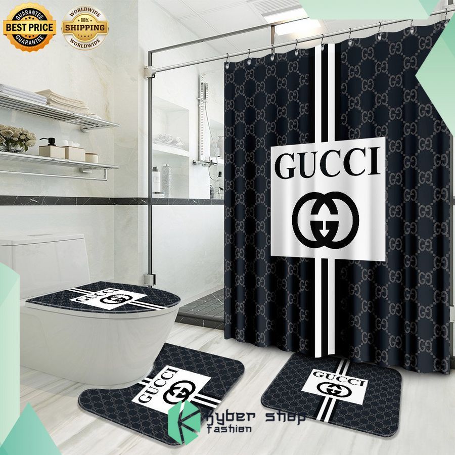gucci dark bathroom shower curtain 1 943