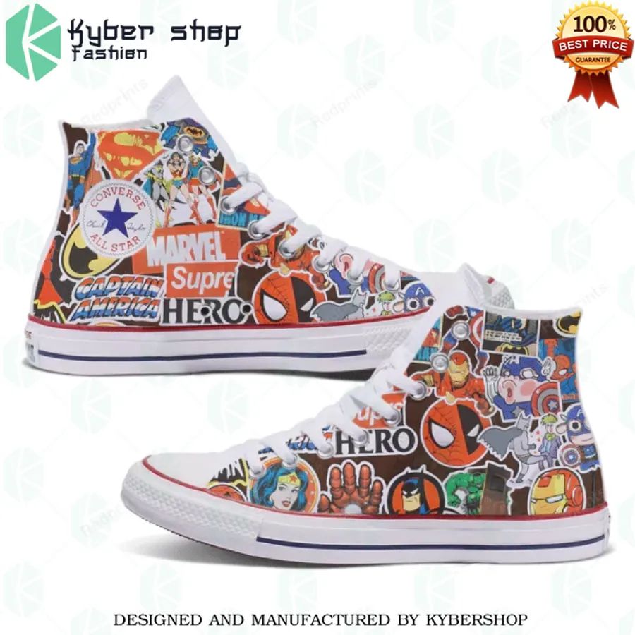 marvel stickerbomb canvas high top shoes 1 134