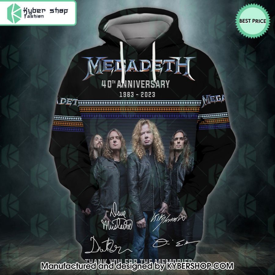 Megadeth Band 40Th Anniversary Hoodie