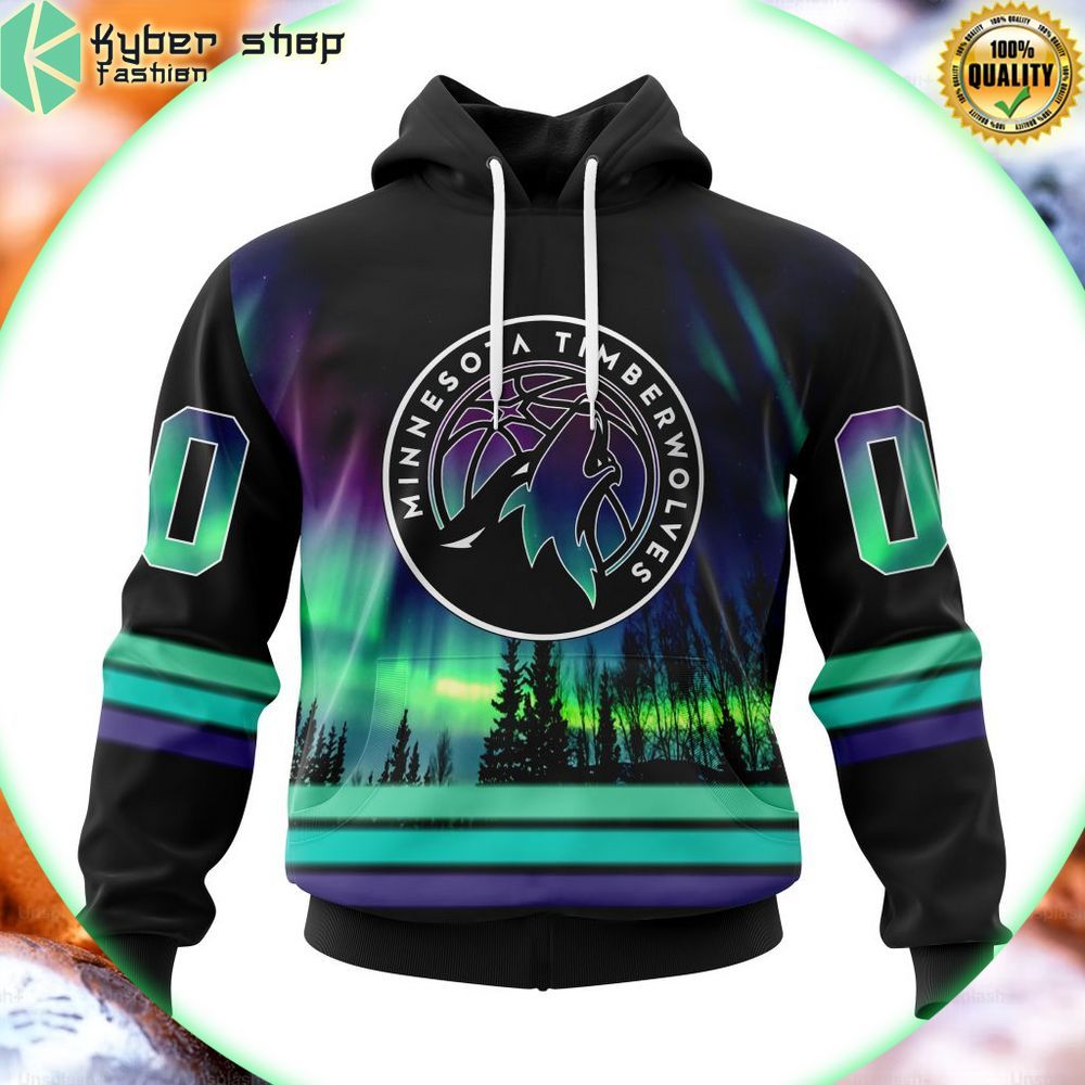 minnesota timberwolves special design northern lights hoodie shirt 1 309