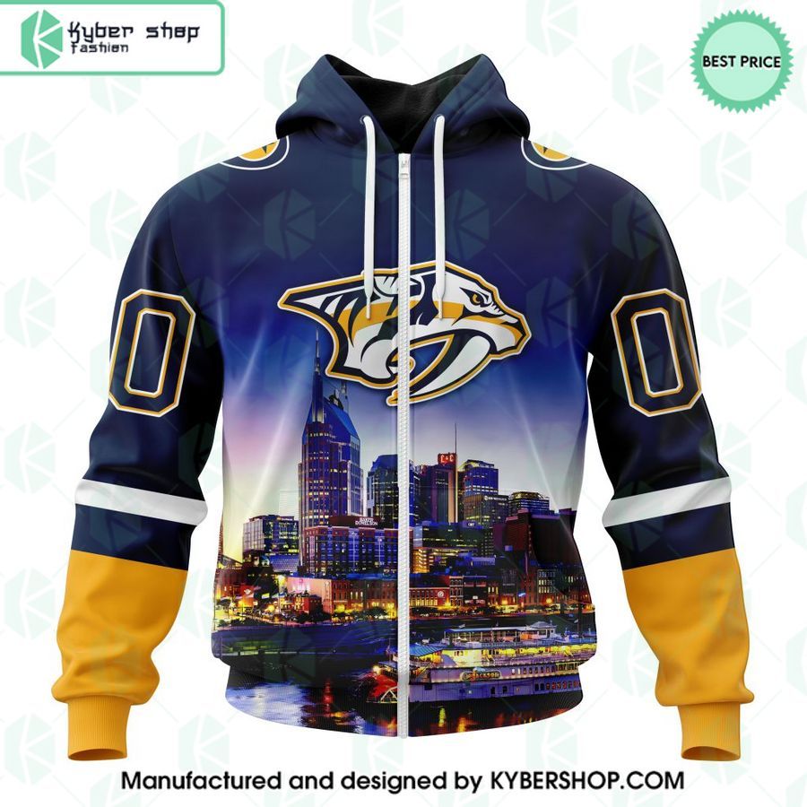 nashville predators city skyline special design custom hoodie 2 231