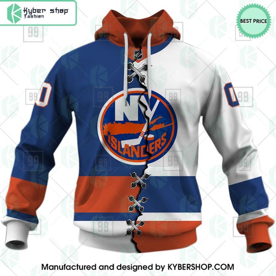 new york islanders mix home and away jersey custom hoodie 2 762