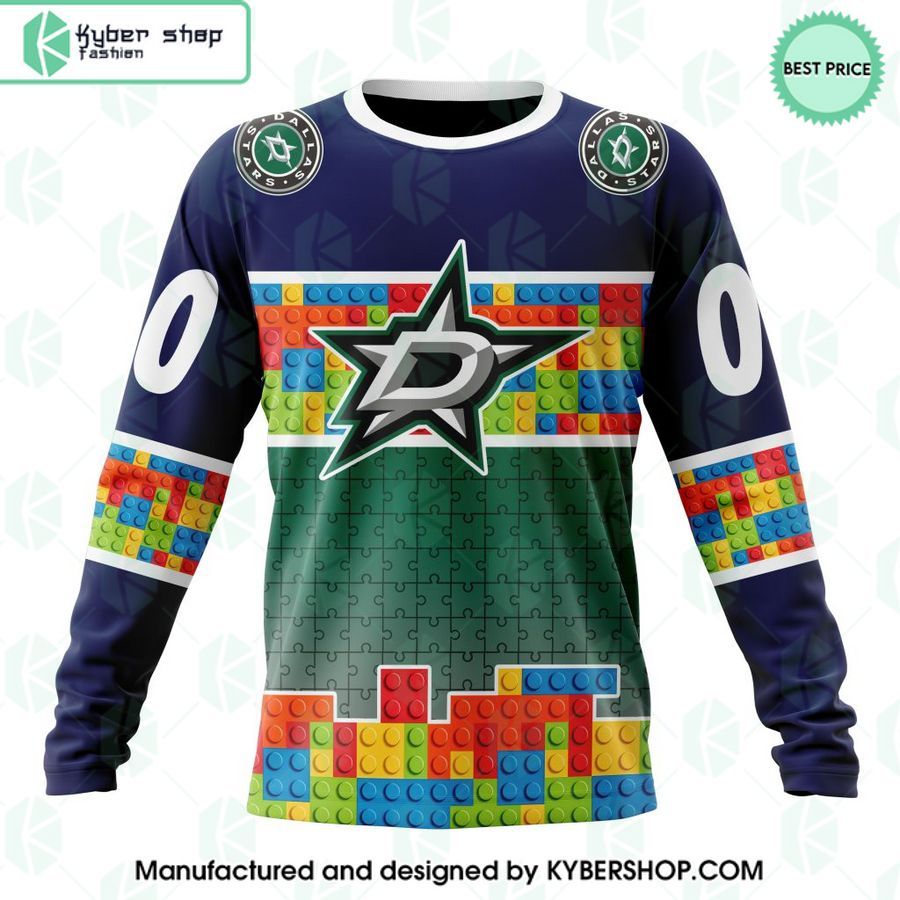 nhl dallas stars special autism awareness design custom hoodie 6 899