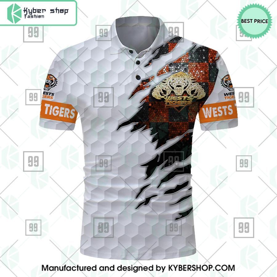nrl wests tigers golf custom polo shirt 2 34