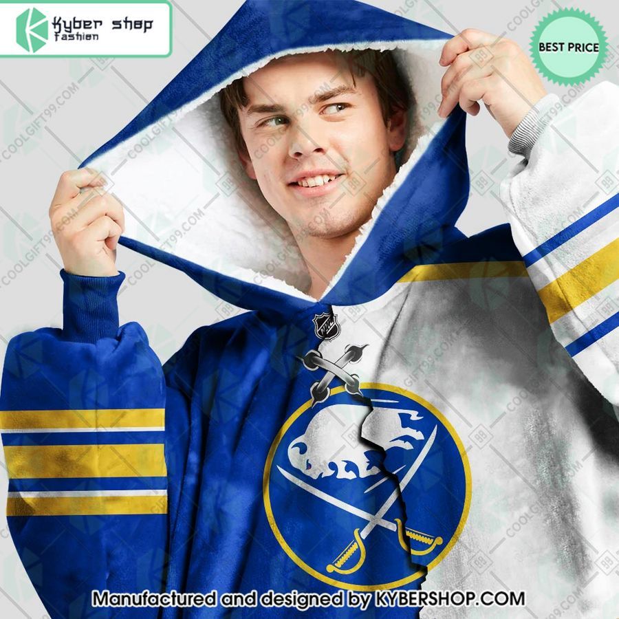 personalized nhl buffalo sabres mix jersey oodie blanket hoodie 2 357