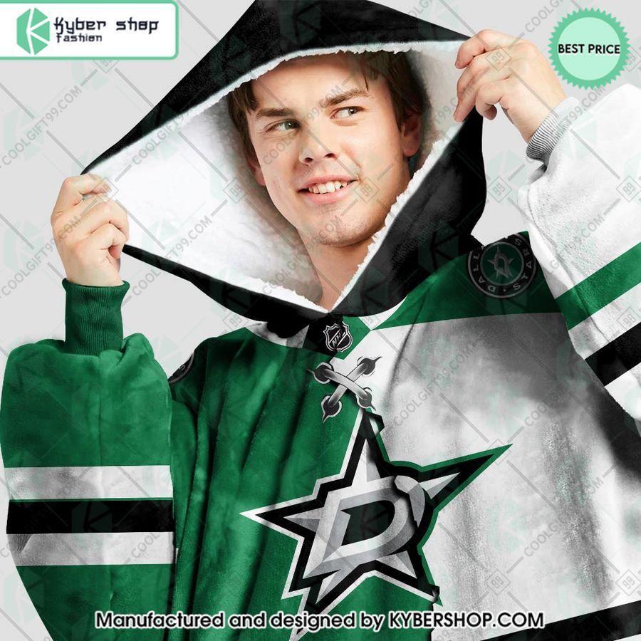 personalized nhl dallas stars mix jersey oodie blanket hoodie 2 859