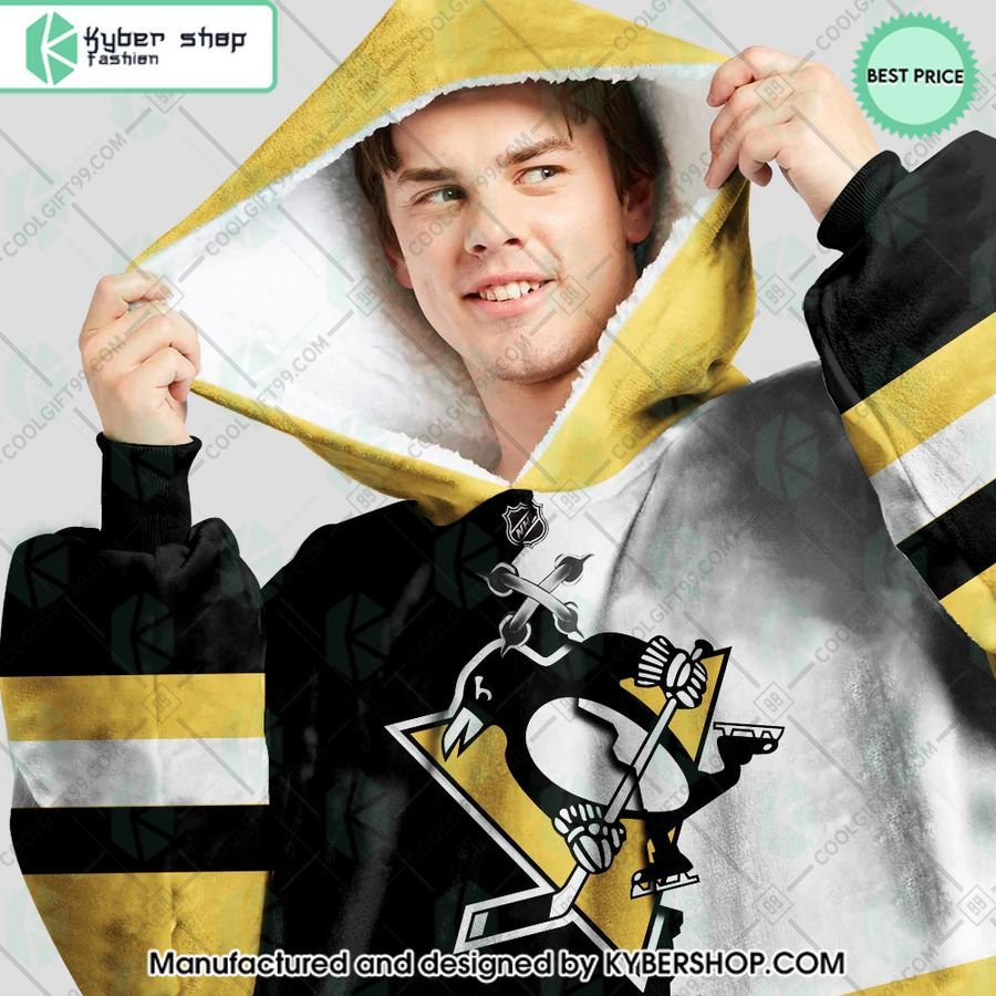 personalized nhl pittsburgh penguins mix jersey oodie blanket hoodie 2 907