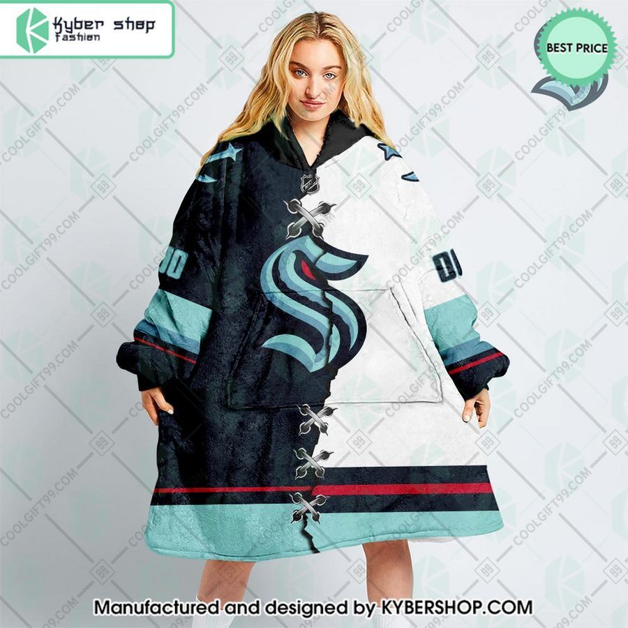 personalized nhl seattle kraken mix jersey oodie blanket hoodie 1 567