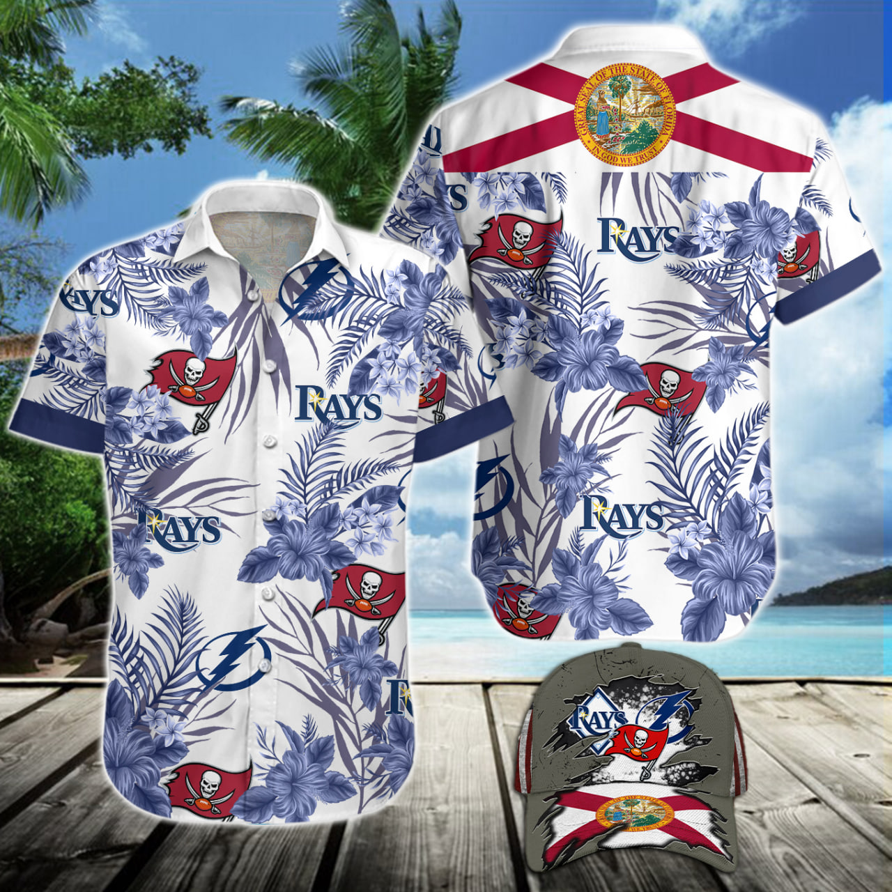 tampa bay sports hawaiian shirt cap 9820 wB7Co