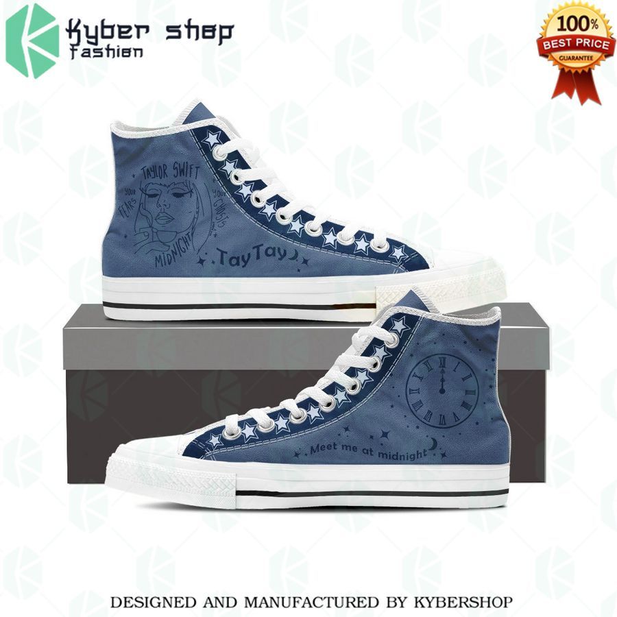 Taylor Swift meet me at midnigh Canvas High Top Shoes