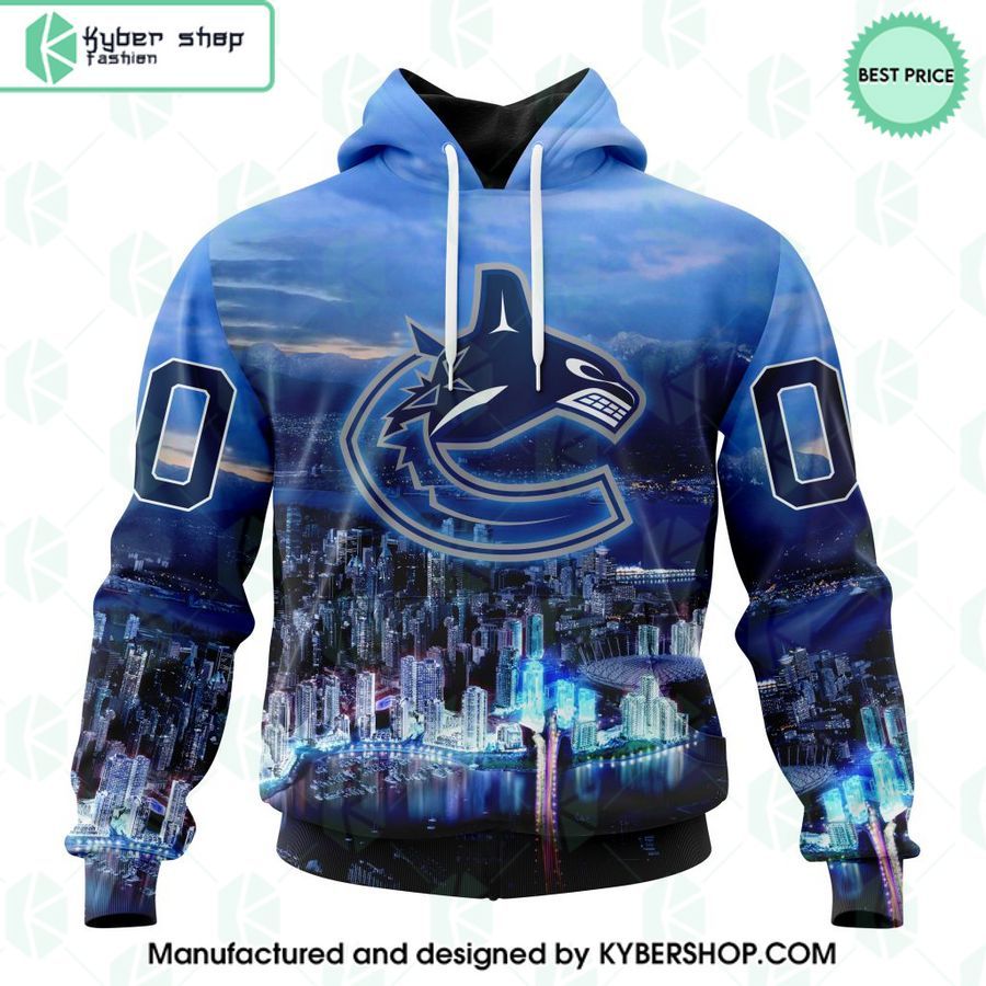 vancouver canucks city skyline special design custom hoodie 1 625