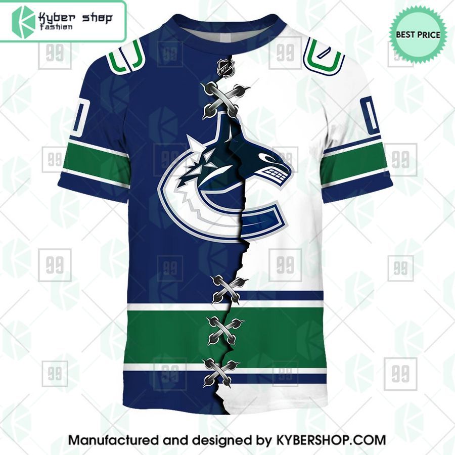 vancouver canucks mix home and away jersey custom hoodie 3 831