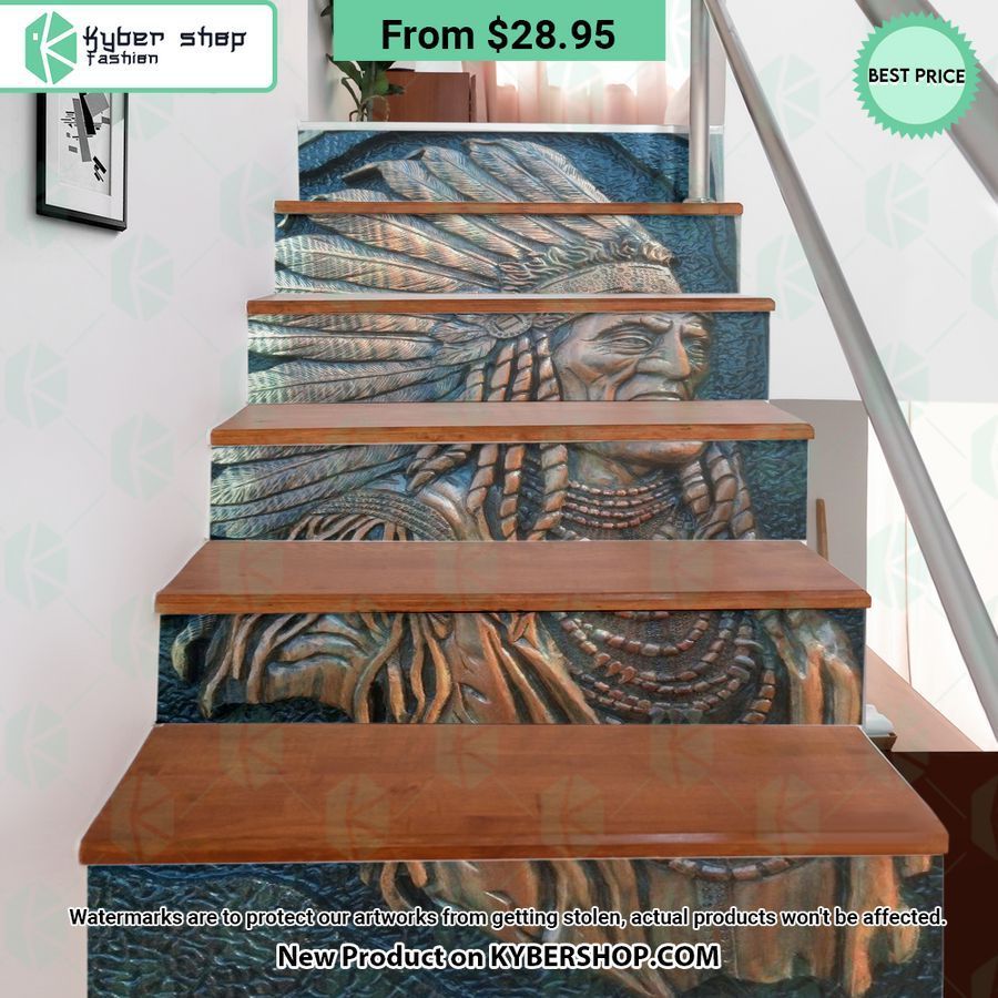 Chief Native American Stair Stickers