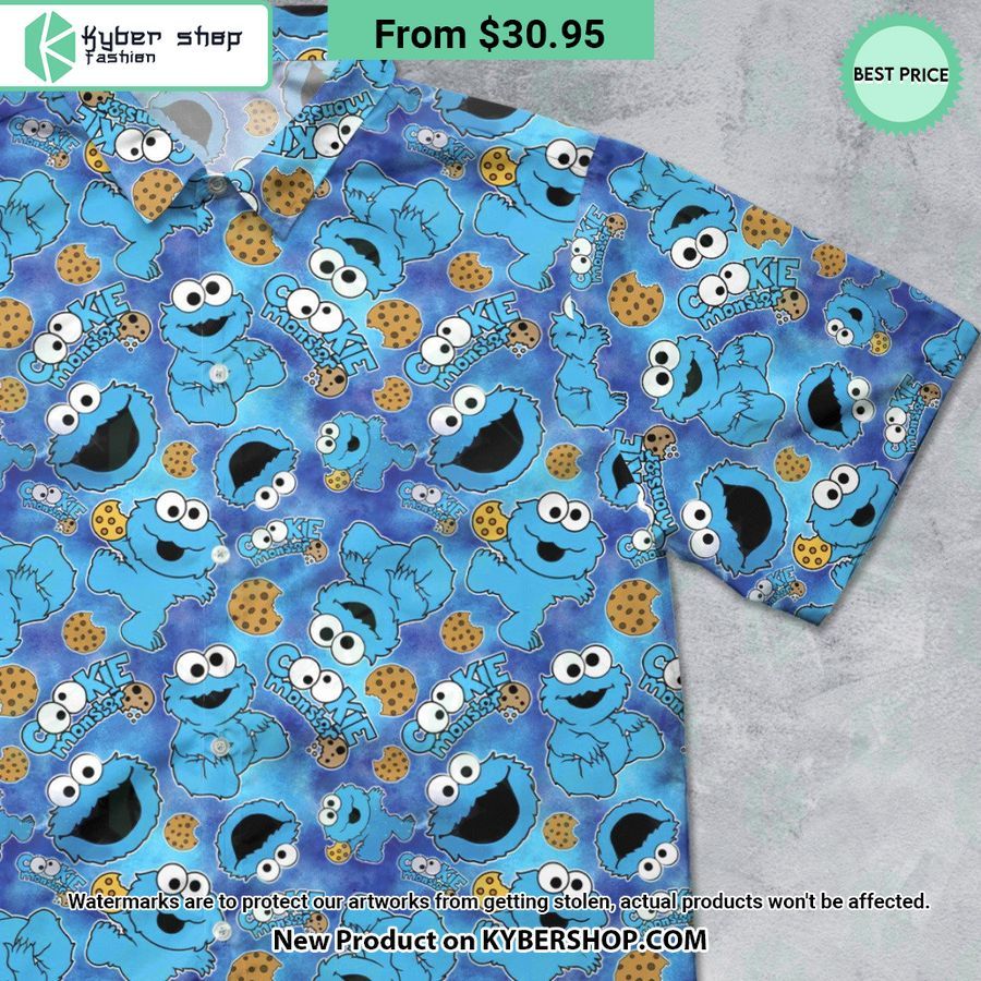 Cute Cookie Monster Hawaiian Shirt
