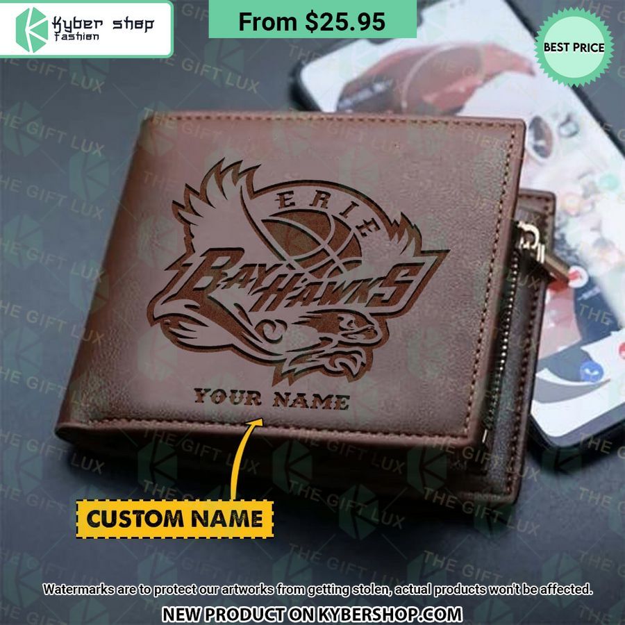 NBL Erie BayHawks CUSTOM Leather Wallet