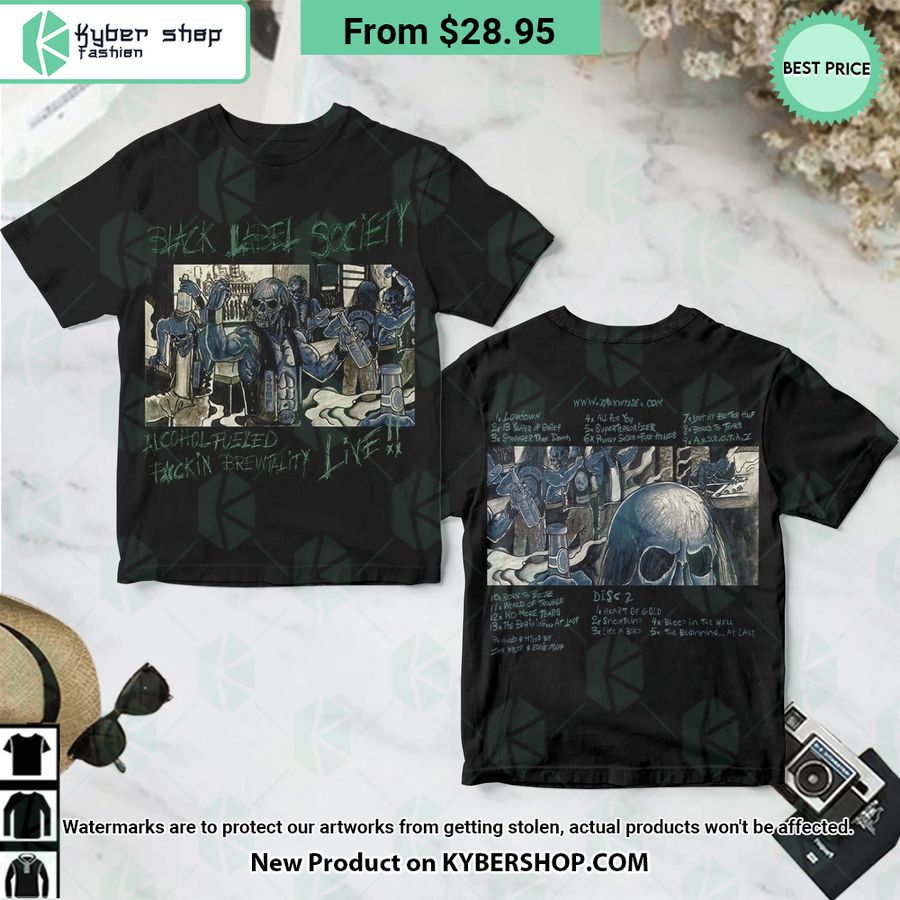Black Label Society Alcohol Fueled Brewtality Album Cover Shirt