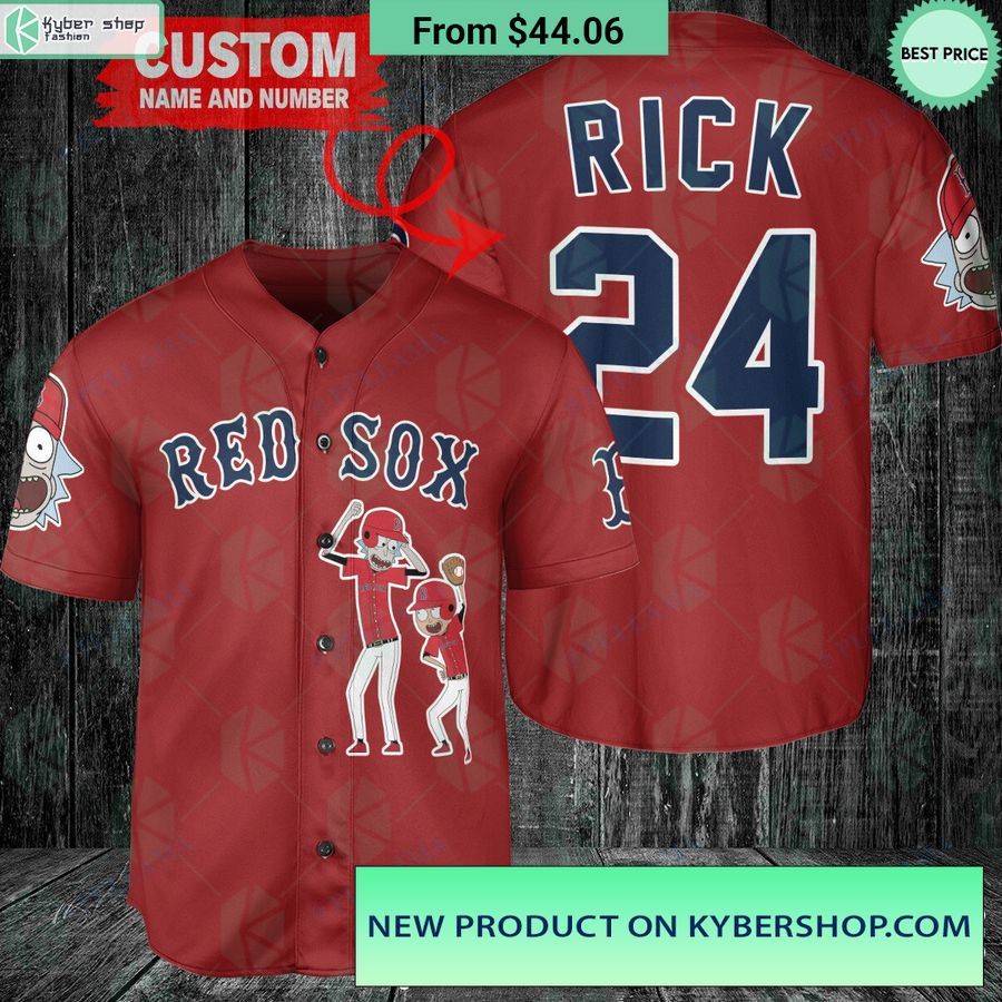 boston red sox rick and morty baseball jersey 1 431