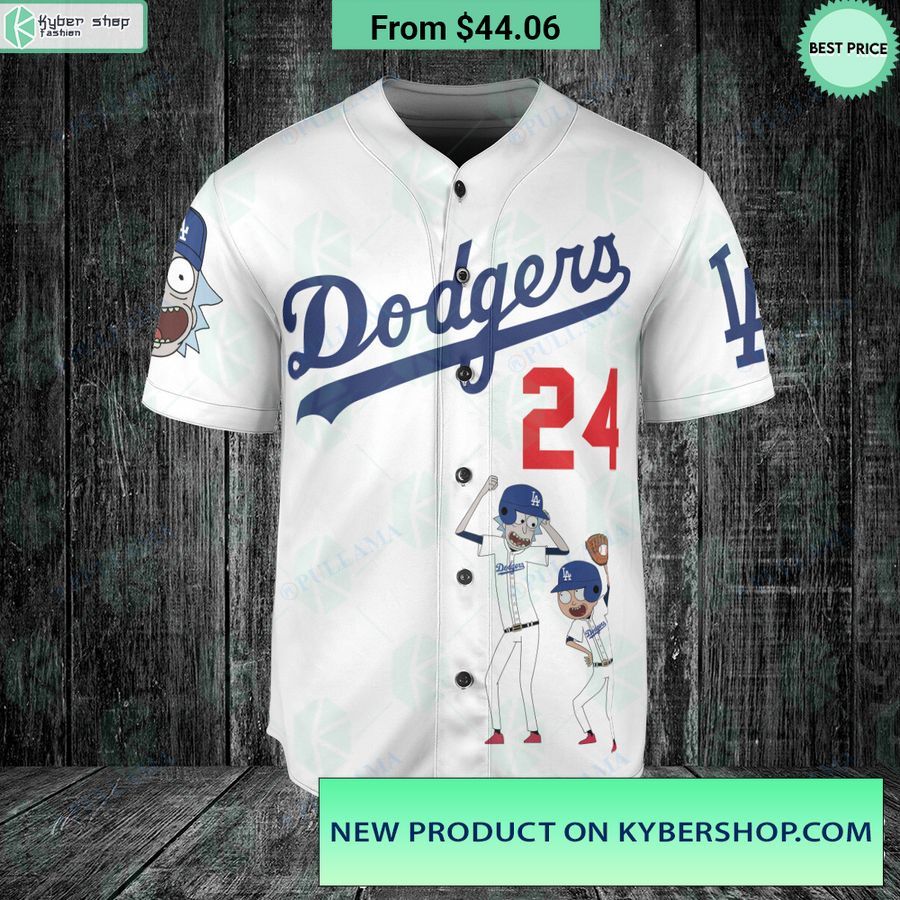 los angeles dodgers rick and morty baseball jersey 2 783