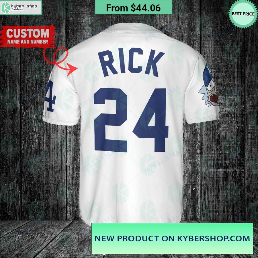 los angeles dodgers rick and morty baseball jersey 3 711