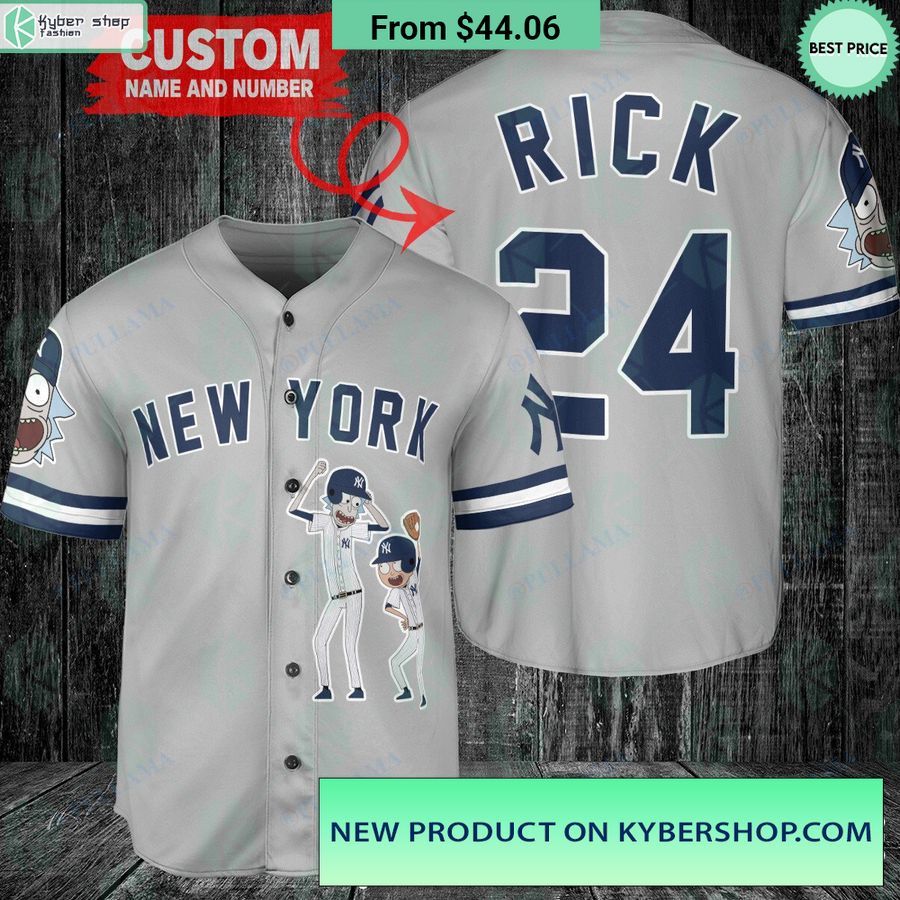 new york yankees rick and morty baseball jersey 1 23