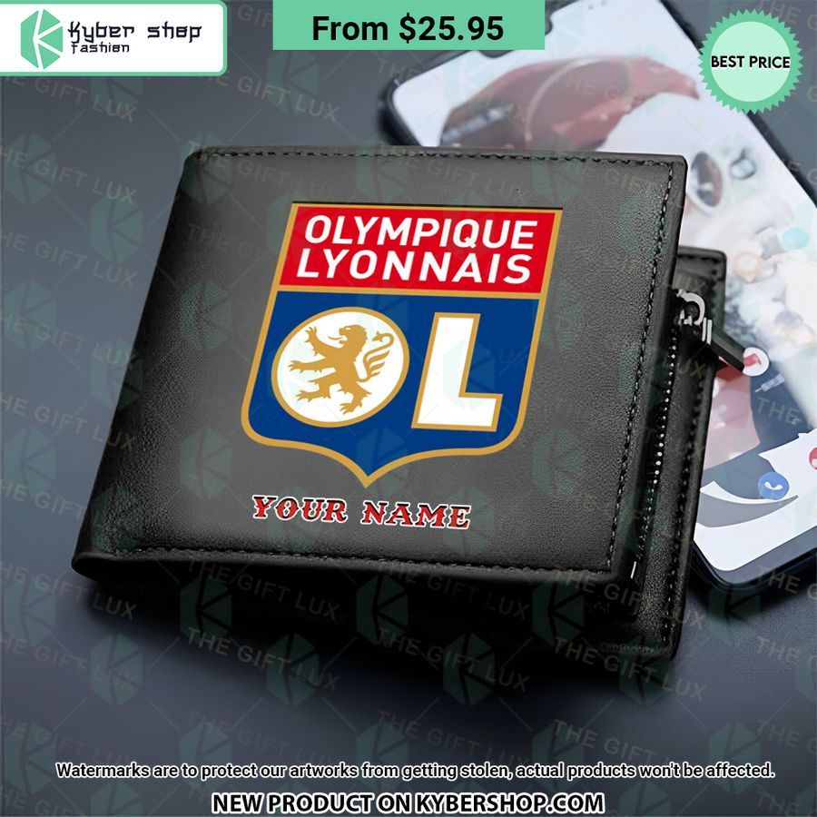 olympique lyonnais custom leather wallet 2 820