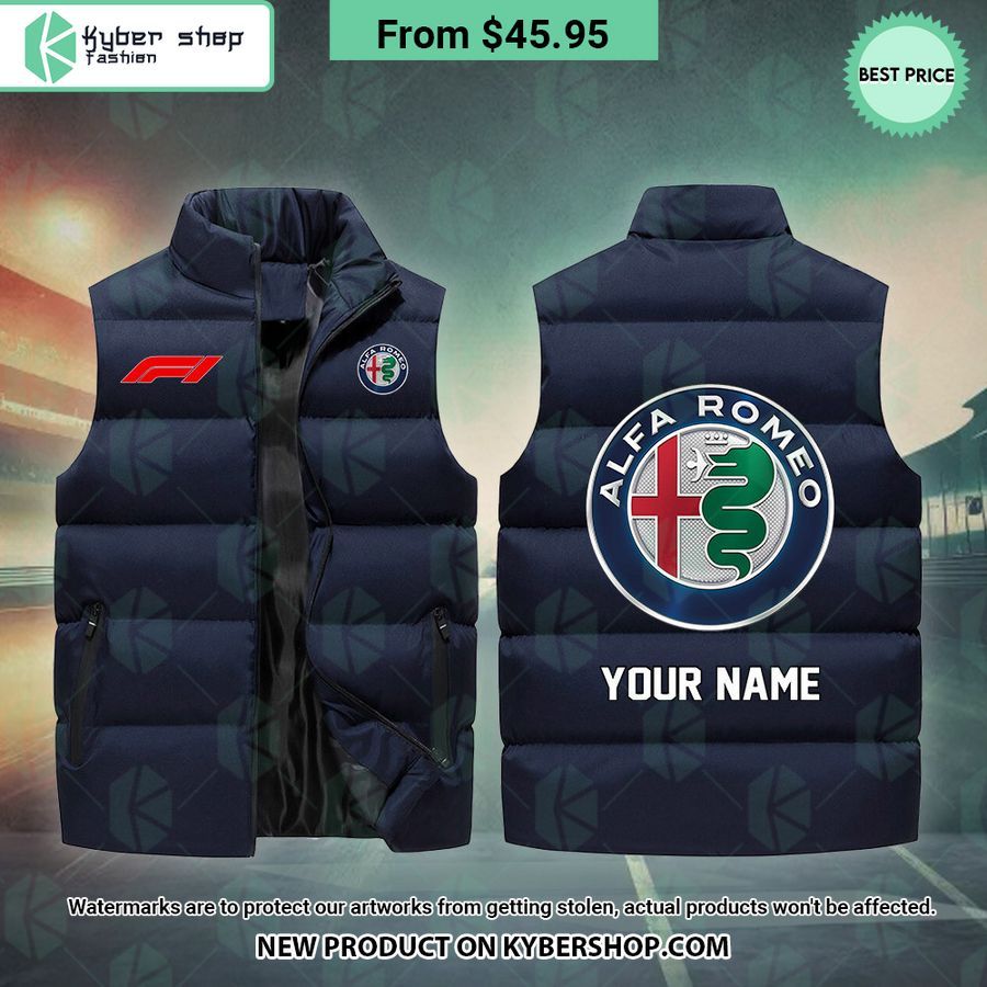alfa romeo f1 custom sleeveless puffer down jacket 2 389