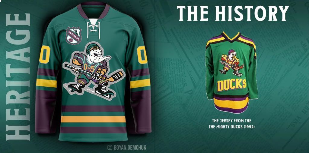 anaheim ducks heritage concepts team logo hockey jersey 1 398