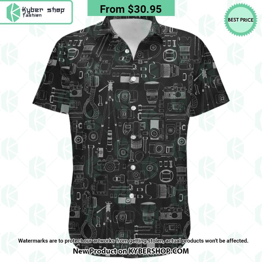 camera pattern hawaiian shirt 1 347