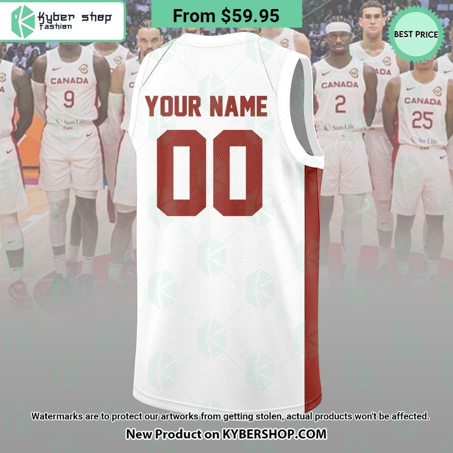 canada fiba basketball world cup 2023 custom basketball jersey classic cap 3