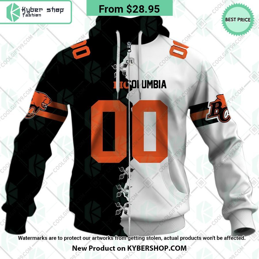 cfl bc lions mix jersey style custom hoodie 5 821