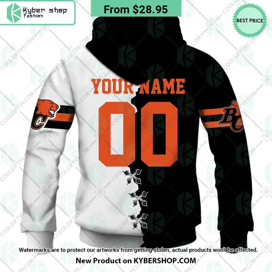 cfl bc lions mix jersey style custom hoodie 6 367