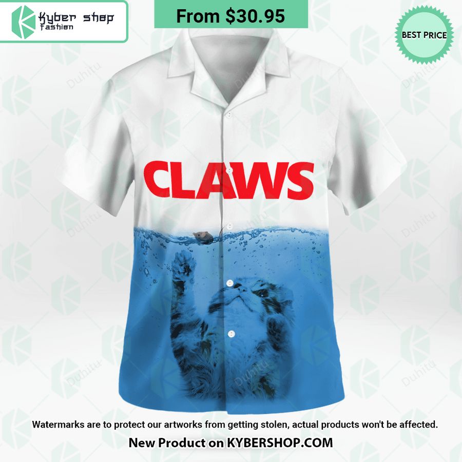 claws cat jaw shark hawaiian shirt 2 941