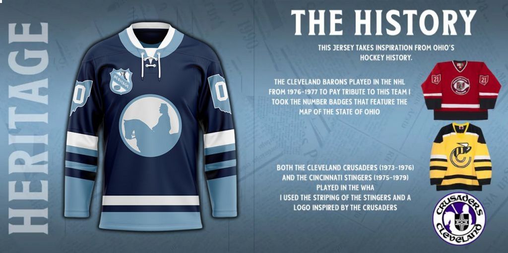 Columbus Blue Jackets Heritage Concepts team logo Hockey Jersey