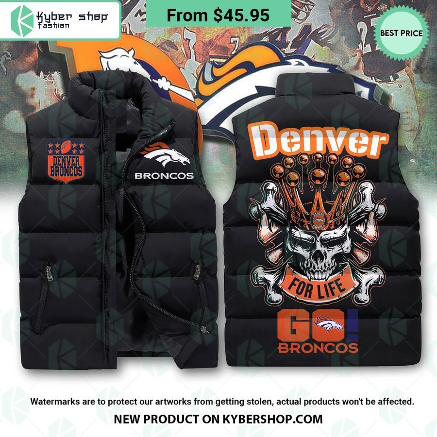 Denver Broncos Sleeveless Puffer Down Jacket