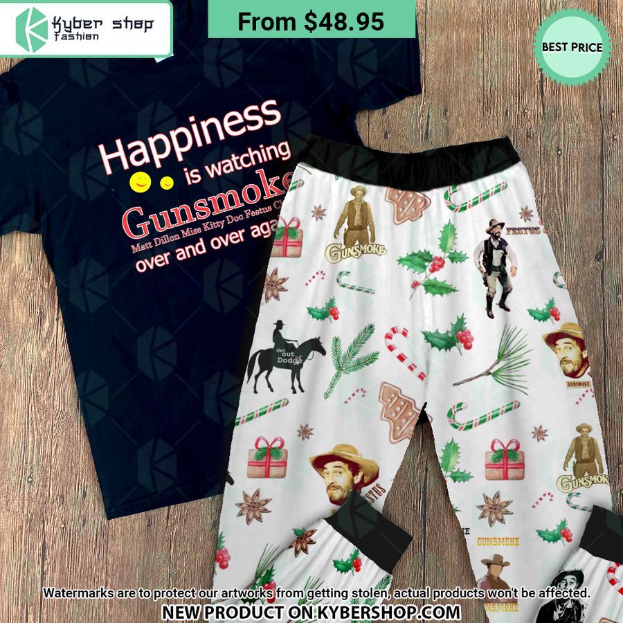 happiness is watching gunsmoke pajamas set 1 299