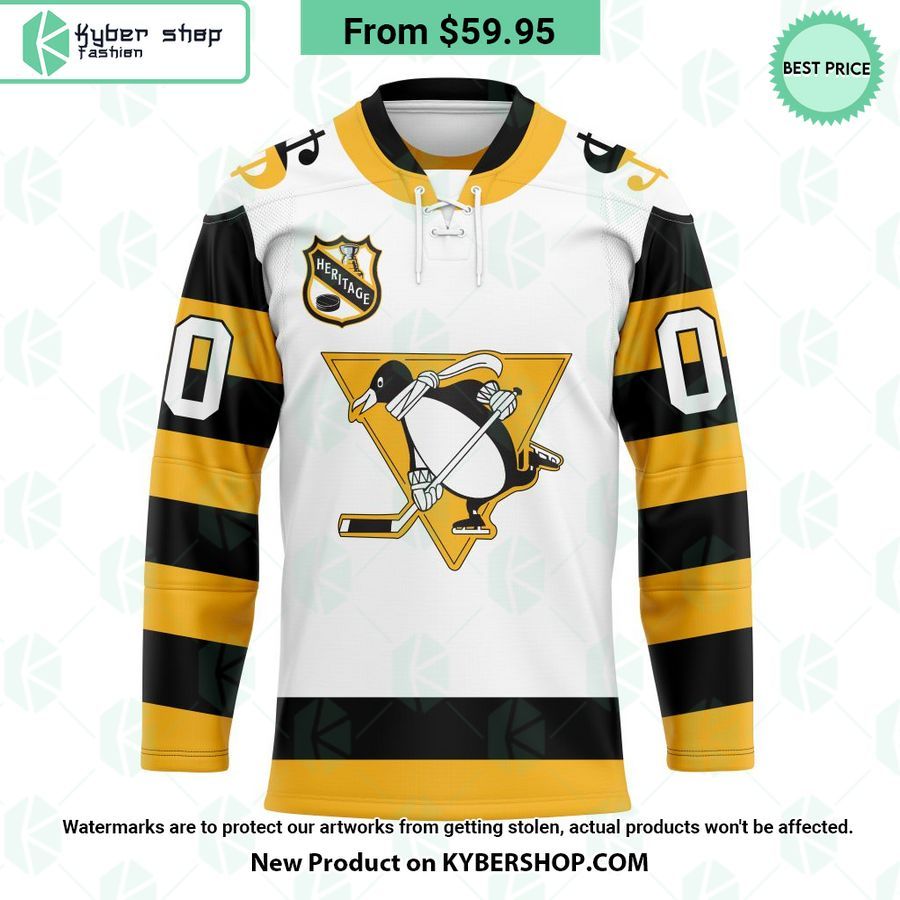 pittsburgh penguins heritage concepts team logo hockey jersey 1 432