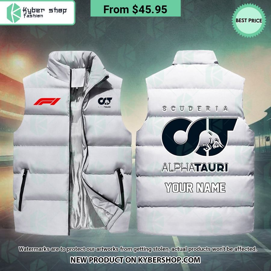 scuderia alphatauri f1 custom sleeveless puffer down jacket 4 931