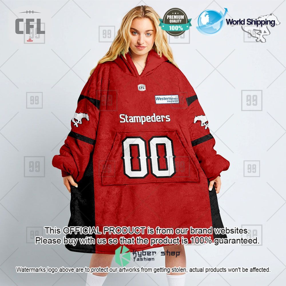 Personalized CFL Calgary Stampeders 2022 Hoodie Blanket - LIMITED EDITION