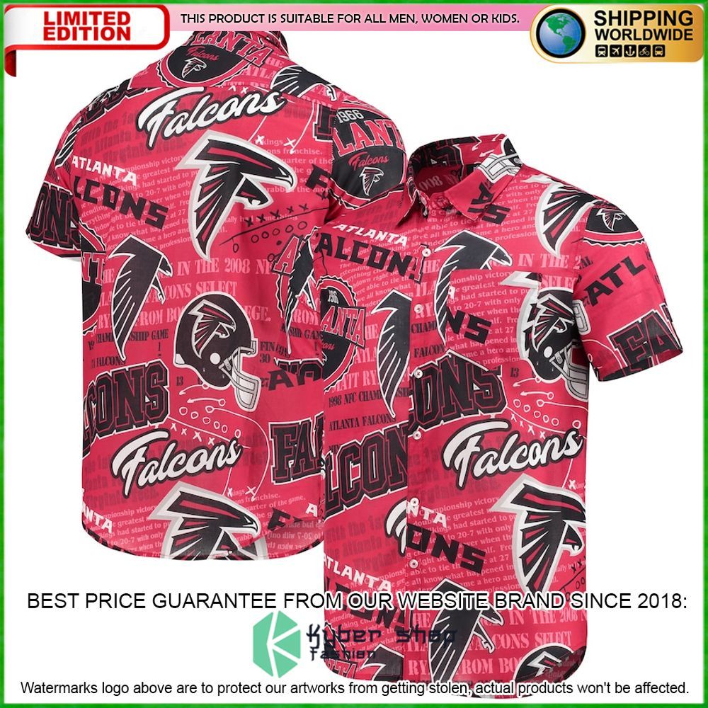 Atlanta Falcons Red Hawaiian Shirt - LIMITED EDITION