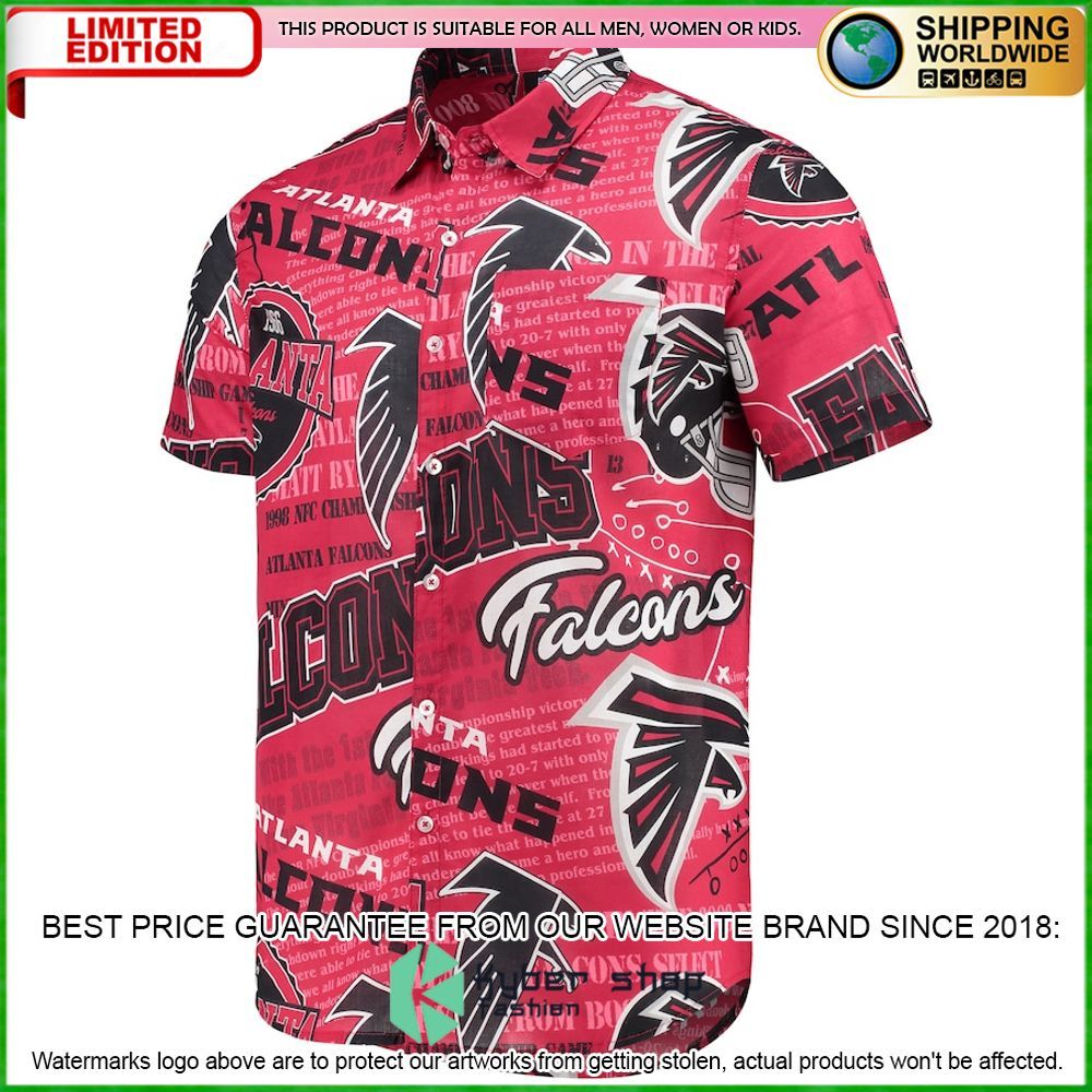 atlanta falcons red hawaiian shirt limited editionu9f5s