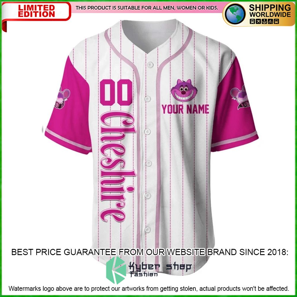 cheshire cat disney personalized baseball jersey limited editioncjnb6