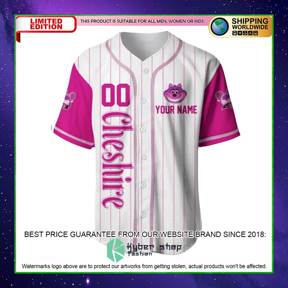 cheshire cat disney personalized baseball jersey limited editionekbho