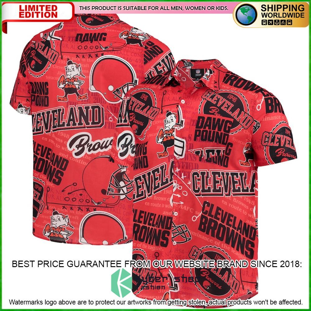 Cleveland Browns Orange Hawaiian Shirt - LIMITED EDITION