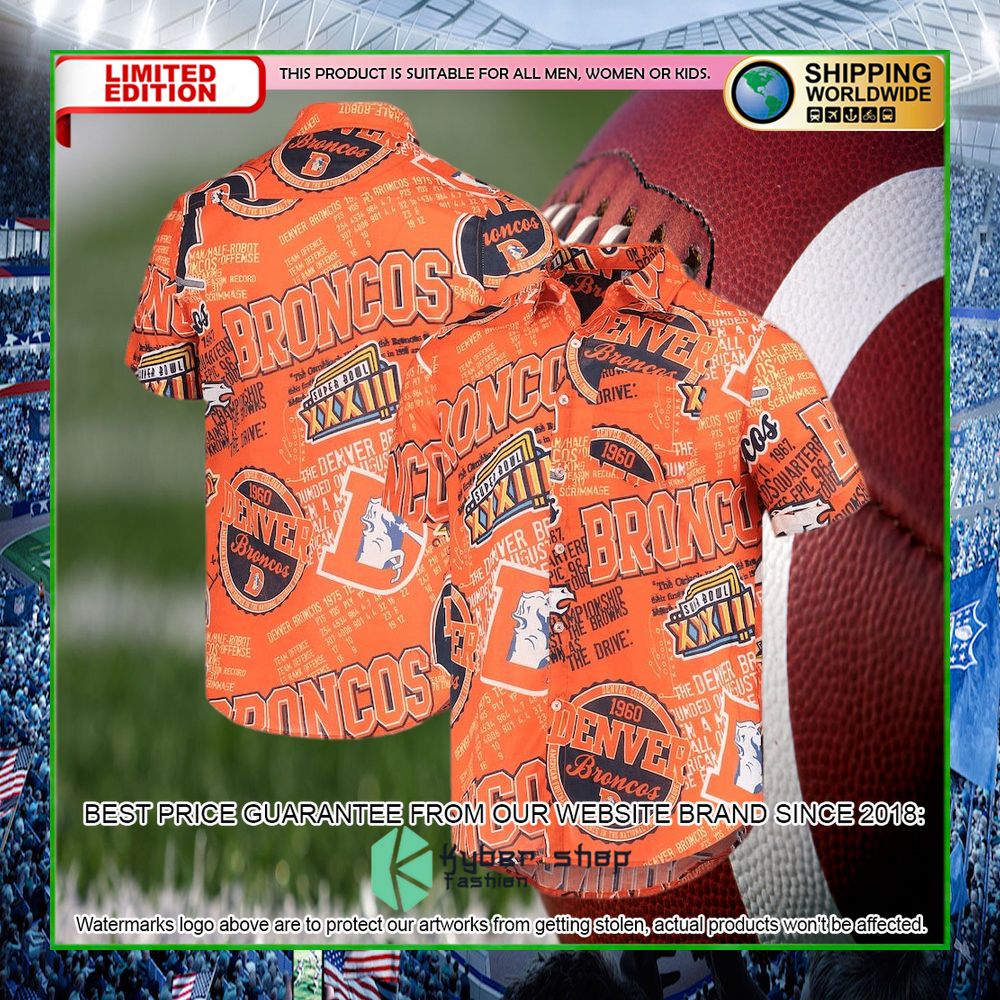 denver broncos orange hawaiian shirt limited editionbv98e