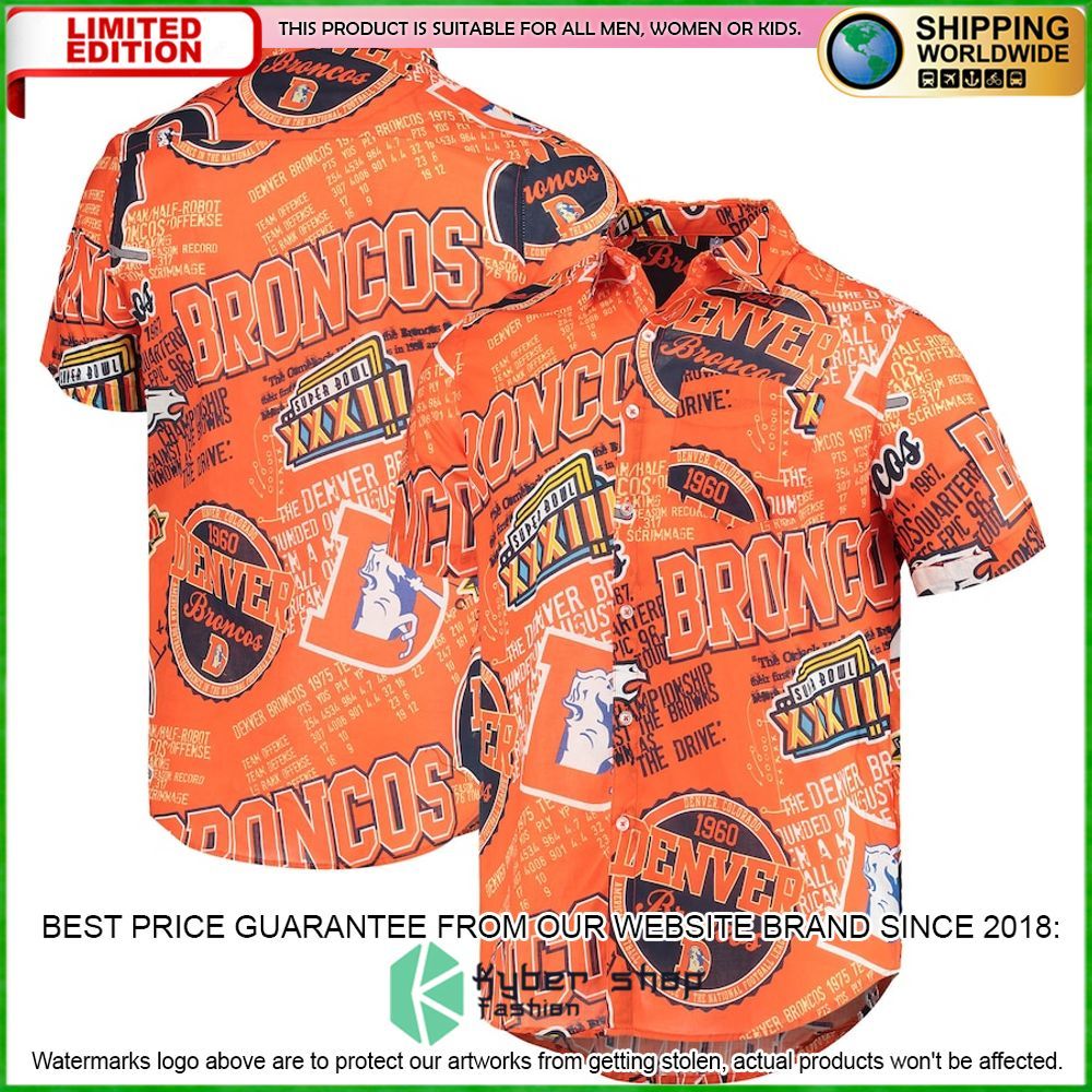 Denver Broncos Orange Hawaiian Shirt - LIMITED EDITION