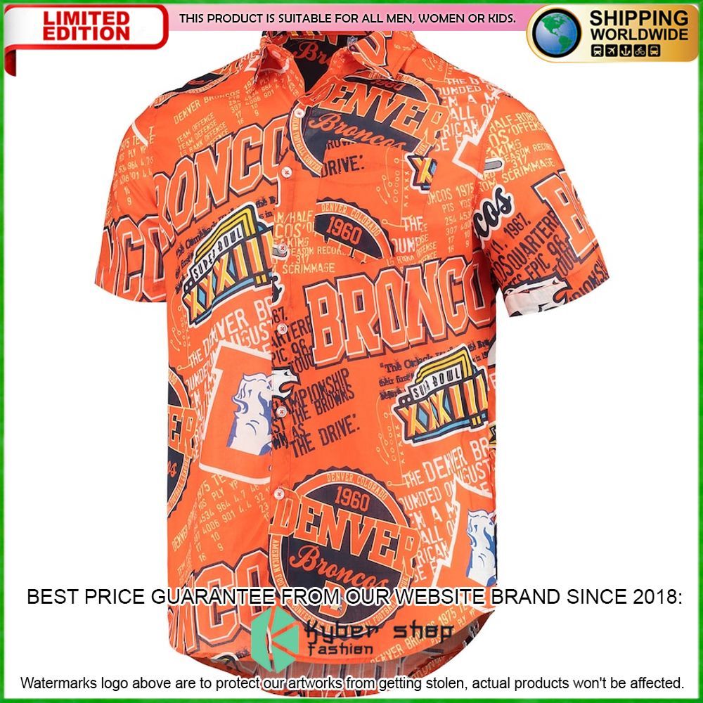 denver broncos orange hawaiian shirt limited editionmmq2t