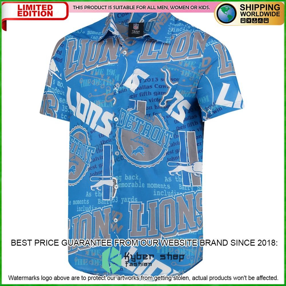 detroit lions blue hawaiian shirt limited editionaf0jc